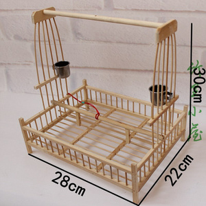 鹦鹉鸟架子站架笼子手工竹制小型鸟喜鹊蜡嘴伯劳实木画眉鸟架站.