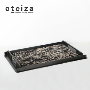 Oteiza轻奢现代金属马毛托盘置物摆件样板间卧室酒店软装饰品摆设