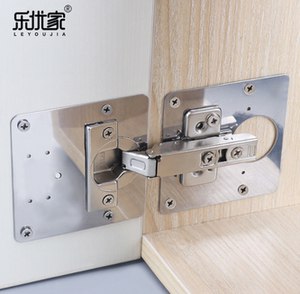 乐优家柜门铰链不锈钢固定板加固安装板衣柜橱柜五金合页修复器五
