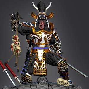 日本鬼武士模型