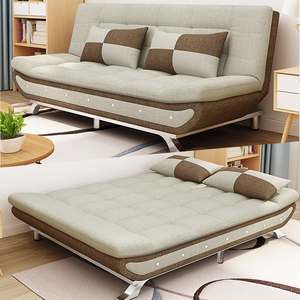 沙发床折叠多功能两用布艺拆洗实木乳胶简约网红款双人小户型沙发