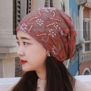 春秋产后时尚外出适合光头戴的帽子头套女生透气春季单帽