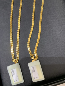 周大福z字项链足金999黄金项链光面经典款计价新款多款可选