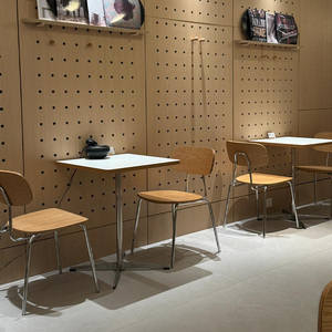 韩式ins风咖啡厅桌椅组合网红甜品奶茶店小方圆桌蛋糕烘焙店餐桌