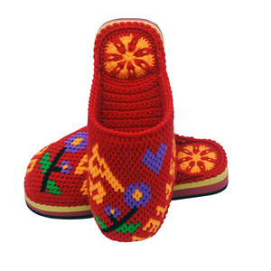 浙管家百年好合纯手工毛线鞋编制钩织拖鞋居家鞋勾鞋成品情侣结婚