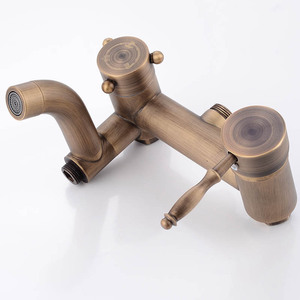 全铜混水阀单个阀体淋浴花洒龙头浴缸仿古水龙头冷热开关五金配件