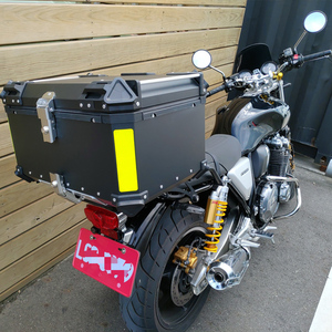 豪爵dr160 dl250 摩托车箱子尾箱后备箱铝合金后箱加厚通用大白色