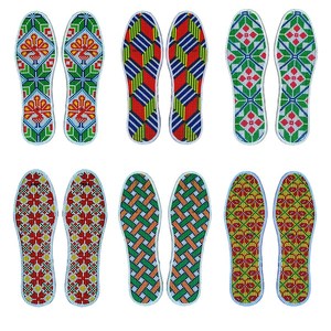 包邮【几何格子买三送一】十字绣鞋垫针孔半成品印花带针线