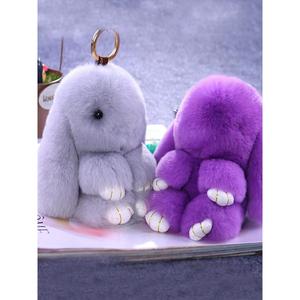 东知紫色兔子玩偶韩国萌兔玩偶小兔子玩具手机挂饰公仔长耳