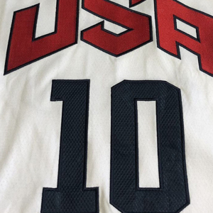 梦八科比梦十复古au球员版球衣纯刺绣背心10号透气宽松白色篮球服