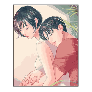 拓韵情侣数字油画diy手绘填充减压人物简约卧室装饰油彩画涂色画