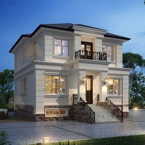 b549农村豪华二层小洋房图纸自建房网红现代欧式别墅房子设计图