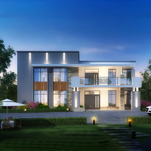 b553二层现代简约风格别墅设计图纸新农村自建网红小洋楼全套效果