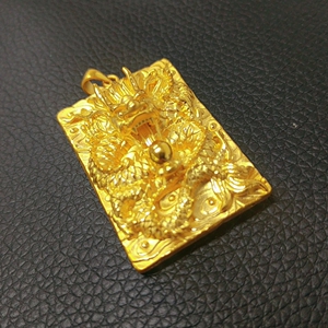 老庙黄金项链吊坠