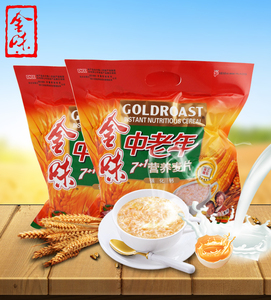 金味麦片中老年7 1营养麦片(强化钙)484g 即食冲饮 正品包邮