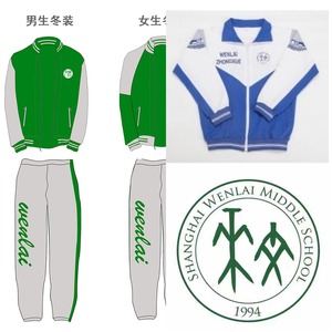 上海文来初中校服 夏季短袖t恤春秋装上衣长裤冬装套装受业校