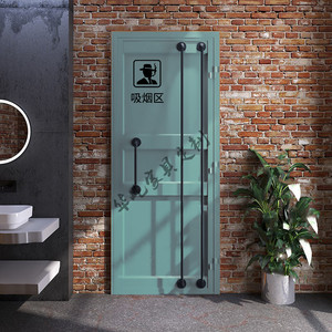 工业风铁门铁艺集装箱门创意酒吧餐厅卫生间门厕所门复古门定制