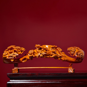 花梨木雕如意摆件木头根雕节节高升创意送领导红木礼品电视柜装饰