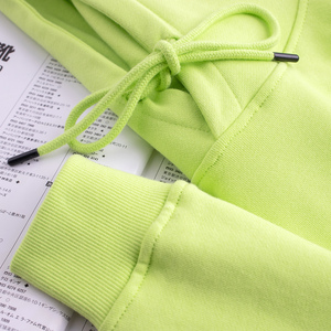 380g重磅荧光绿银光绿连帽卫衣男果绿色浅绿色奶绿色宽松新款上衣