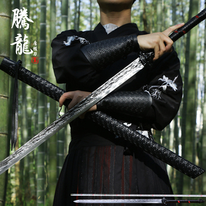 唐横刀一体龙泉防身绣春刀剑冷兵器中长款镇宅健身武术宝剑未开刃