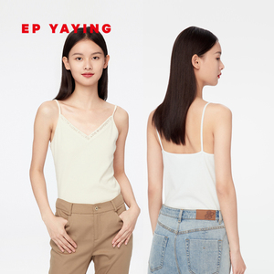 ep yaying雅莹女装 罗纹棉质内搭吊带小背心 2022早春新品a502a