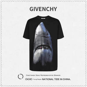 givenchy/纪梵希经典大白鲨鱼短袖印花休闲圆领t恤适用于男女情侣