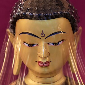 尼泊尔铜鎏金药师佛手工打造佛像藏传佛家供奉1.5尺