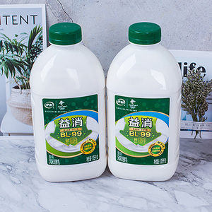 伊利益消大桶瓶装活性乳酸菌低温风味发酵乳儿童1.05kg桶