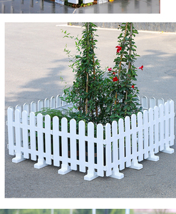 塑料栅栏插地式白色欧式款围栏篱笆护栏学校花园花坛绿化装饰