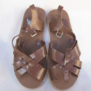 同款货源特维昌商城淘宝80后童年塑料凉鞋怀旧黄色凉鞋男塑料怀旧