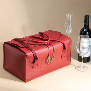 红酒包装礼盒红酒盒子双支红酒空盒酒盒葡萄酒2瓶装手提袋伴手礼