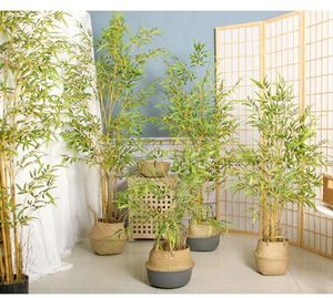 仿真竹子落地假竹树客厅仿真仙人掌绿植盆栽摆件大型植物装饰盆景