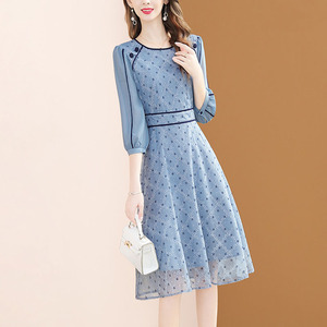 唯品会折扣店拼团价清仓甩卖刺绣网纱连衣裙女春夏高级感碎花裙子