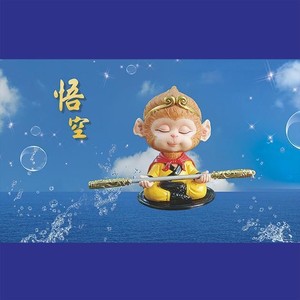 个性鱼缸背景高清水族 哪吒魔童. 孙悟空 .风生水起 壁纸装饰画