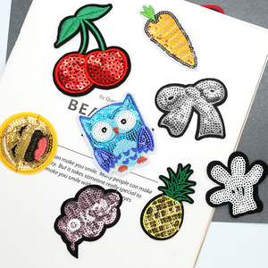 亮片布贴时尚衣服贴补丁小号t恤装饰贴花羽绒服破洞修补熨烫贴布