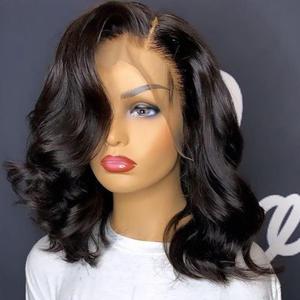 亚马逊欧美黑色假发女外贸中长发化纤高温丝假发头套玫瑰网wigs
