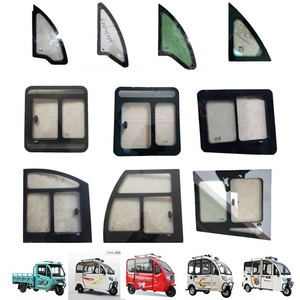 金彭宗申淮海珠峰原装电动三轮车全封闭半三角异型侧门窗钢化玻璃