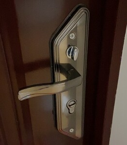 老式防盗门把手曼申14型11齿轮房门把手盼盼防盗门实心加厚配件