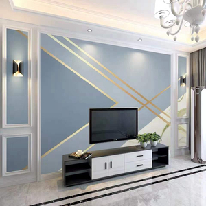 电视背景墙壁布几何图案墙纸客厅图形线条轻奢3d墙布北欧风格壁纸
