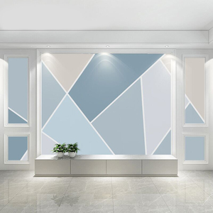 现代简约8d电视背景墙壁纸客厅沙发几何壁画北欧影视墙纸卧室墙布