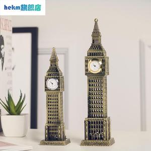 世界知名地标建筑模型欧式复古英国大本钟摆件装饰品伦敦大笨钟