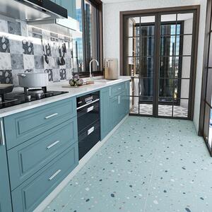 北欧风格绿色蓝色水墨石瓷砖600x600厨房客厅防滑地砖浴室墙砖