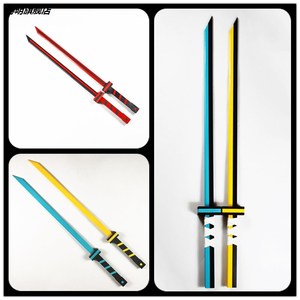 安迷修双刀cos服道具武器冷热流凹凸世界动漫现货凝晶流焱竹制