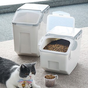 猫粮储存桶密封防潮10kg装狗粮的容器收纳盒宠物储粮盒子家用小号