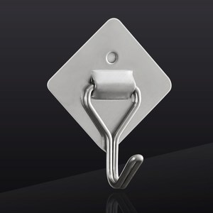 免打孔挂钩贴墙壁强力粘胶壁挂承重厨房金属挂衣勾不锈钢无痕免钉