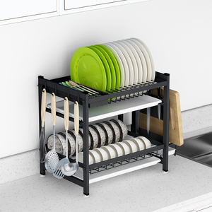 304不锈钢放碗架沥水架厨房置物架家用双层晾碟凉滤水碗筷收纳盒
