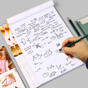 演算白纸上翻a6便签本子美术绘画草图本空白本便条纸便签本信笺本涂鸦