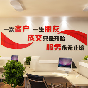 公司企业文化墙标语团队激励口号办公室装饰3d立体贴纸励志墙贴画