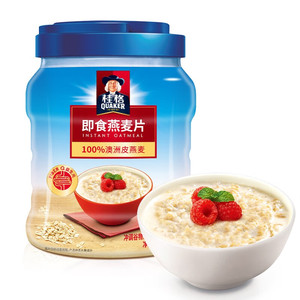 桂格即食燕麦片1000g*1桶装原味谷物营养早餐粗粮冲饮免煮代餐