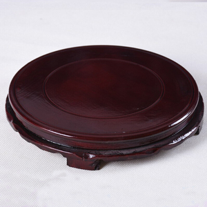 圆形木质底座陶瓷器花瓶盆景根雕茶壶鱼缸石头装饰工艺品托架摆件